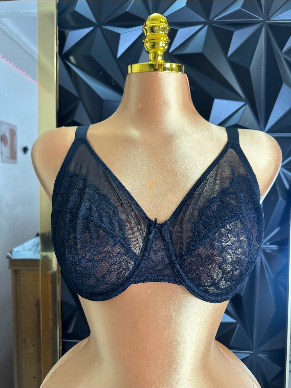 🔥Sheer Lace Underwire Bra in Black